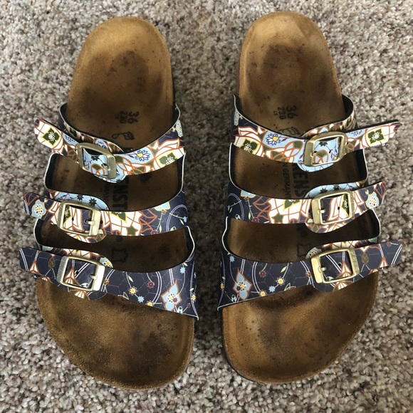 birkenstock gizeh ancient mosaic blue